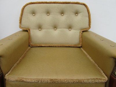 Vintage gold empire style fauteuil, easy chair-00005